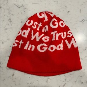 O/S Supreme Beanie In God We Trust
